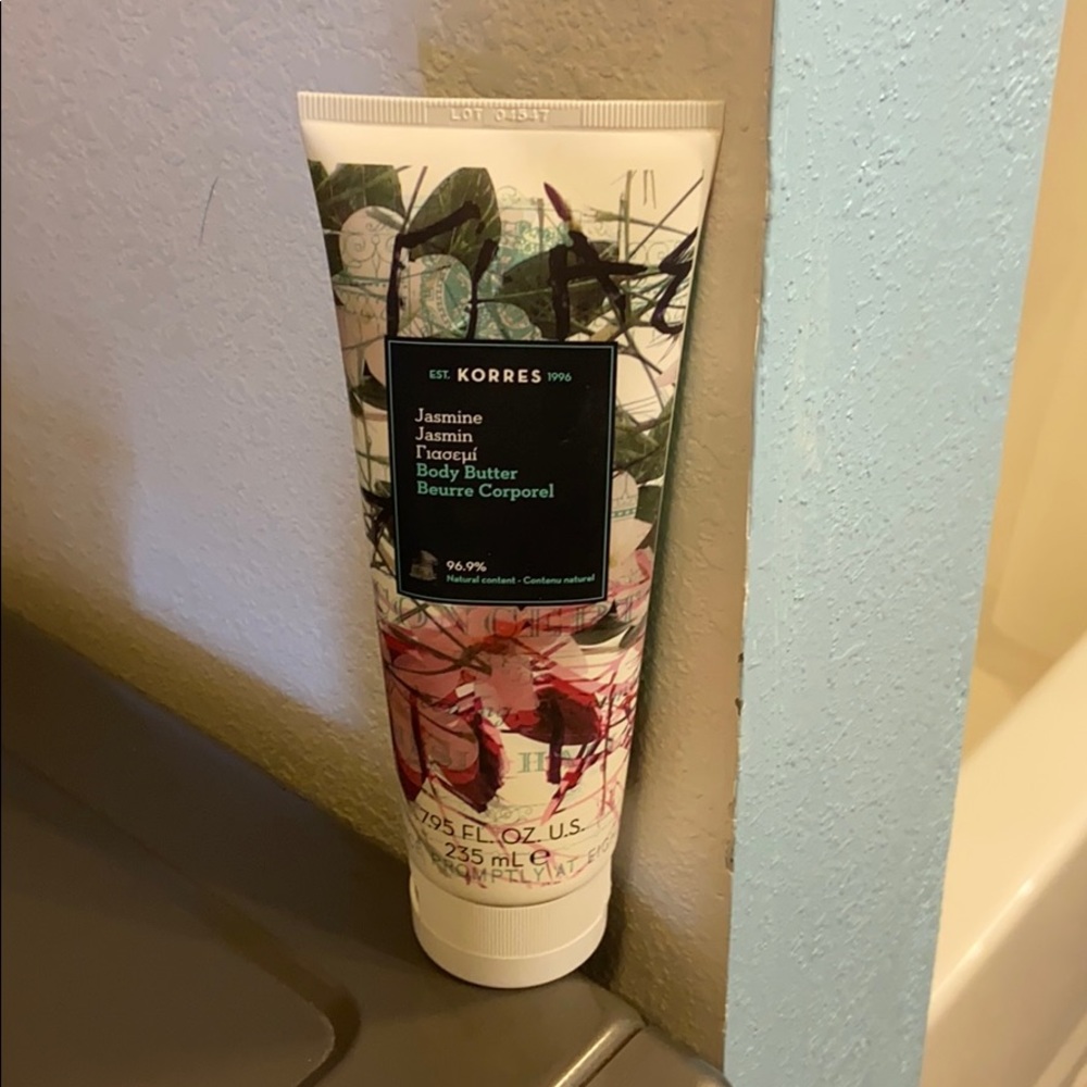 Korres Brand Jasmine body butter.